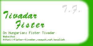 tivadar fister business card